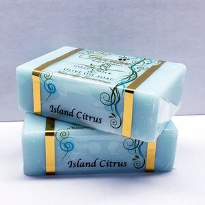 ISLAND CITRUS -Goat's Milk & Olive Oil Natural Beauty Bar Soap, 6 oz (2 pack)